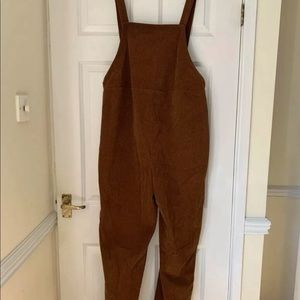 SHEIN basics maternity solid cord overalls